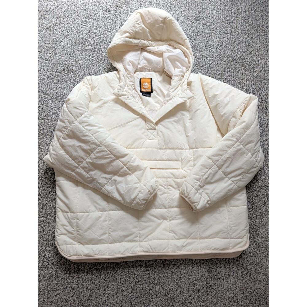 Timberland Womens Large Insulated Anorak puffer hooded pullover front pocket